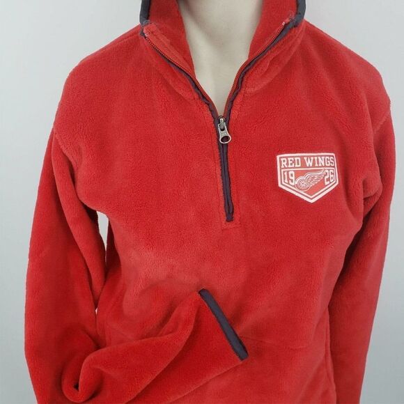 NHL Detroit Red Wings 1/4 Zip Fleece Pullover Jacket - Picture 1 of 7
